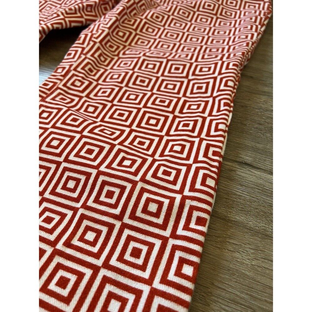 The Ragged Priest Hight Waisted Red & White Printed Jeans Size 30 - Picture 3 of 9